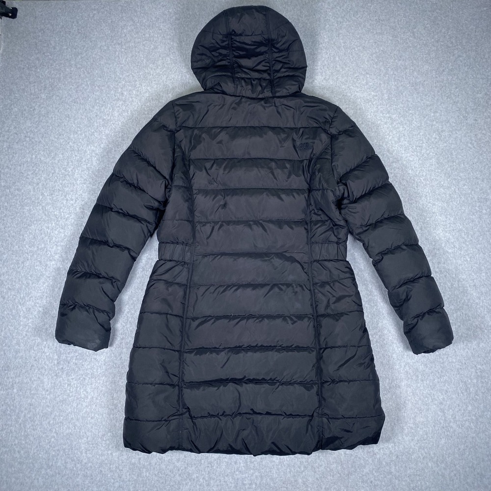 The North Face Metropolis Parka Women Large Black Pink Down Puffer Hooded Jacket - Picture 6 of 16